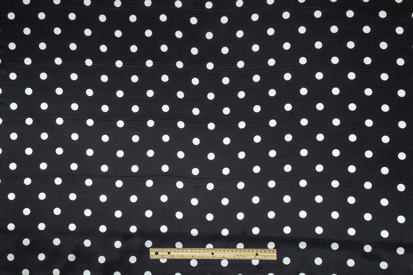 Polka Dot Silk Twill - Black and White - Prime Fabrics