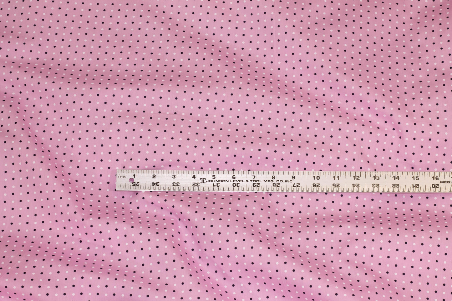 Pink, Black and White Polka Dot Cotton - Prime Fabrics