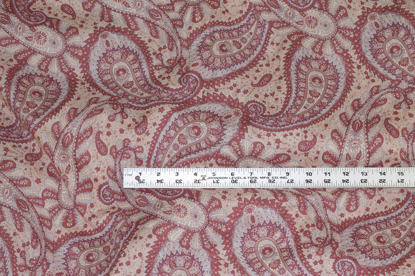 Mauve Paisley Lightweight Italian Cotton - Prime Fabrics