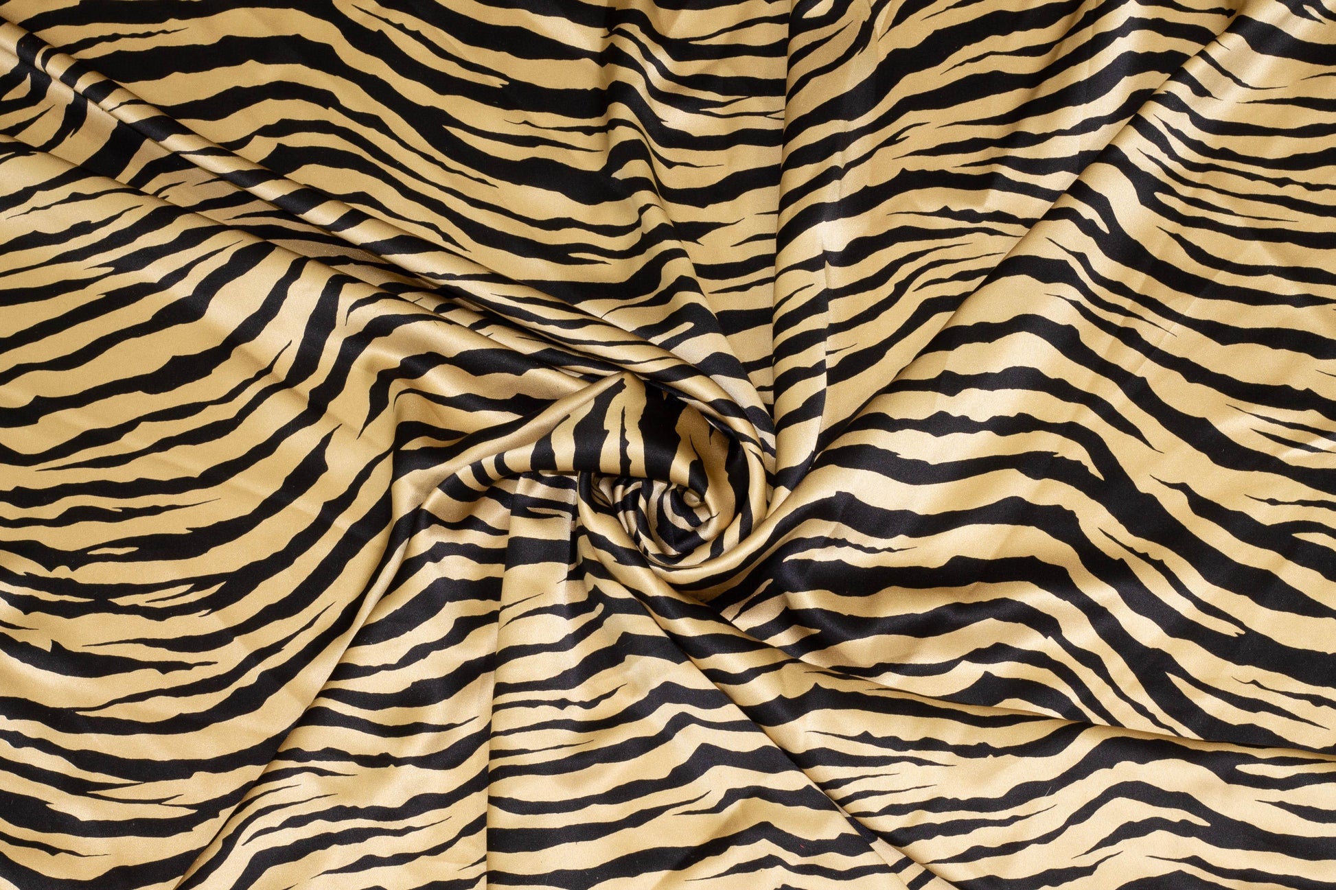 Gold and – Silk Prime Charmeuse Print Black Fabrics Zebra