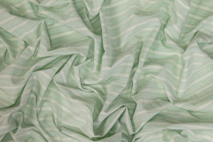 Striped Textured Cotton - Mint Green - Prime Fabrics