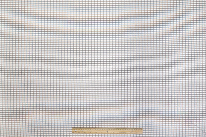 Checked Seersucker Cotton - Black and White - Prime Fabrics