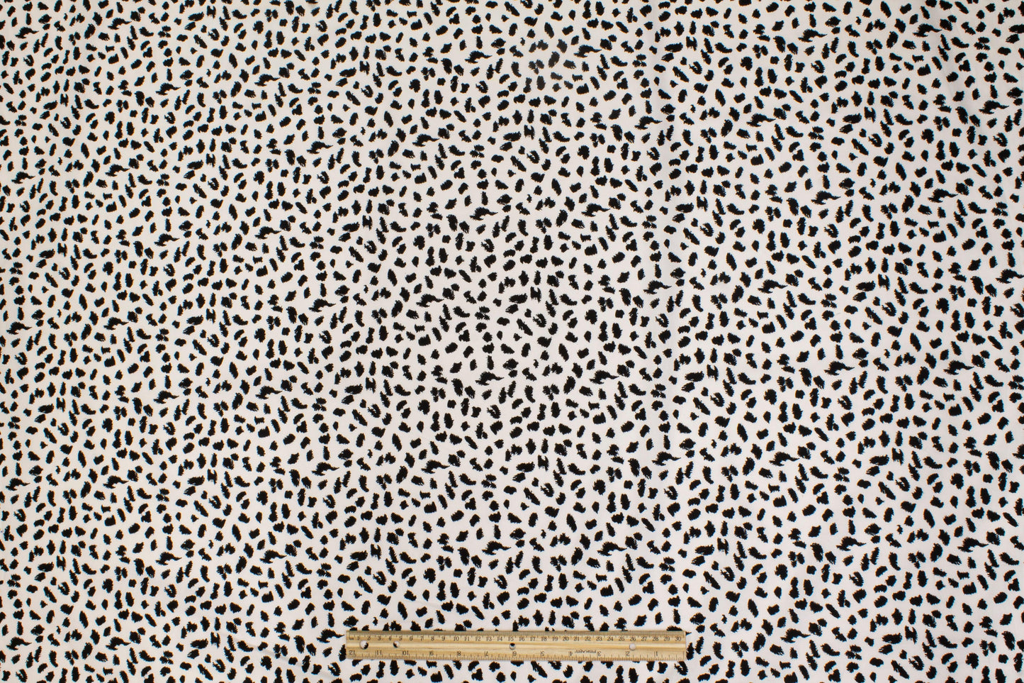 Cheetah Print Cotton - Black and Off White - Prime Fabrics