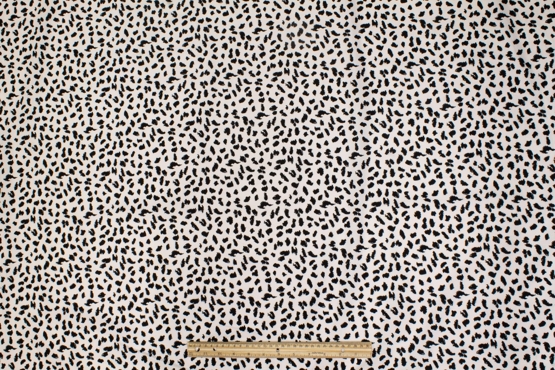 Cheetah Print Cotton - Black and Off White - Prime Fabrics