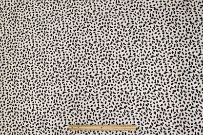 Cheetah Print Cotton - Black and Off White - Prime Fabrics