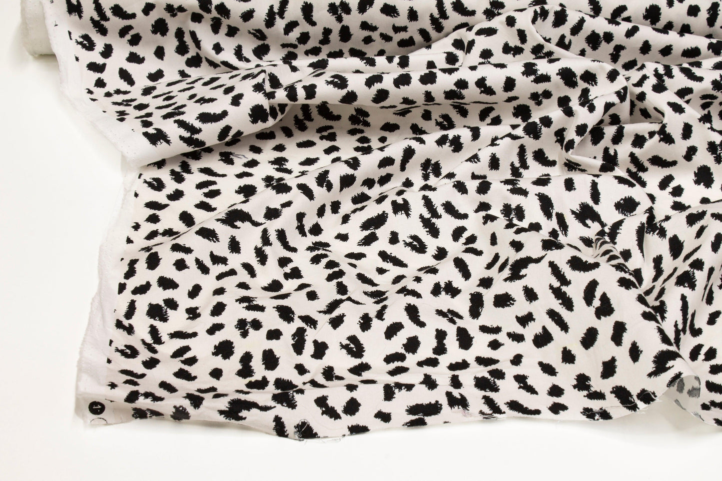 Cheetah Print Cotton - Black and Off White - Prime Fabrics