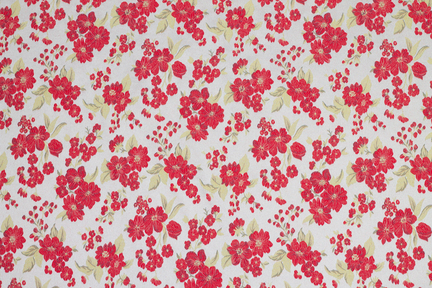 Red and Yellow Floral Jacquard - Prime Fabrics