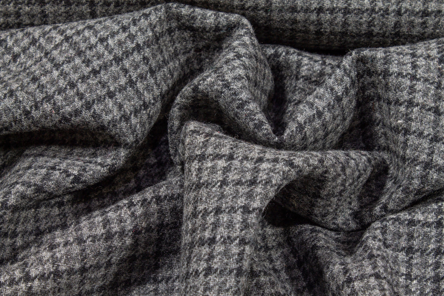 Gray Mini Check Italian Wool - Prime Fabrics