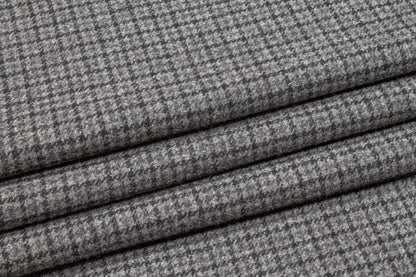 Gray Mini Check Italian Wool - Prime Fabrics