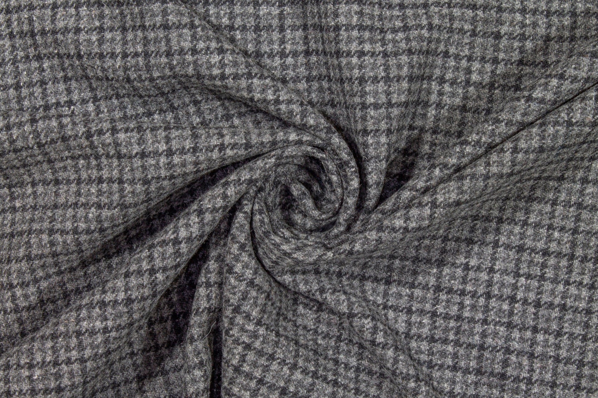 Gray Mini Check Italian Wool - Prime Fabrics