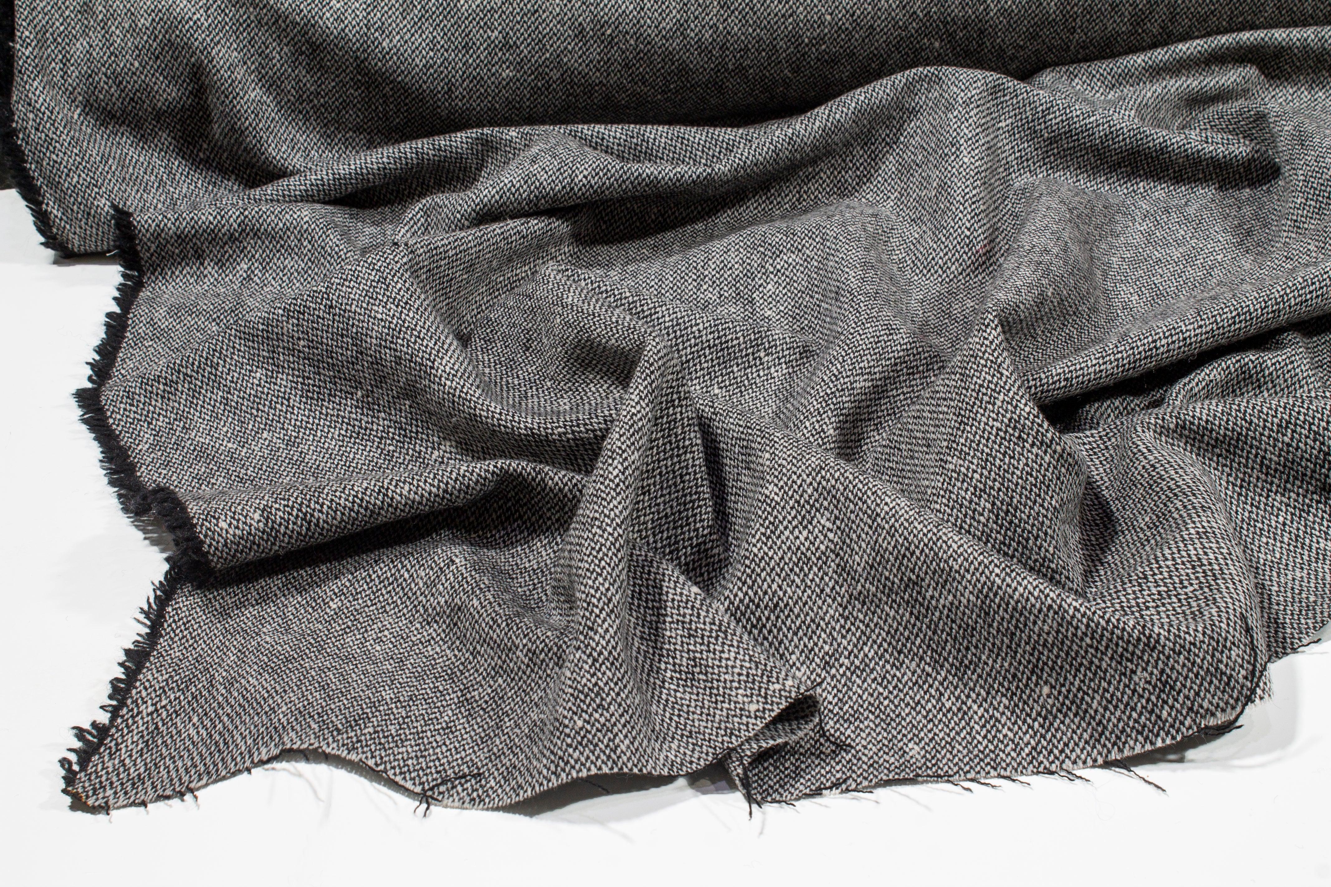 Black and white tweed fabric shop