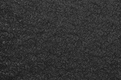 Black Metallic Floral Italian Wool Brocade - Prime Fabrics