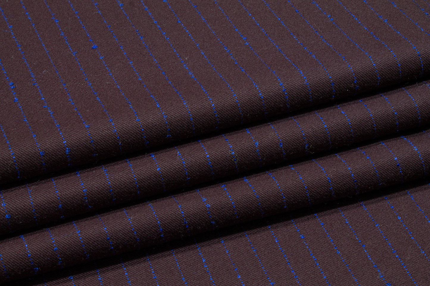 Purple and Blue Striped Italian Wool - Prime Fabrics