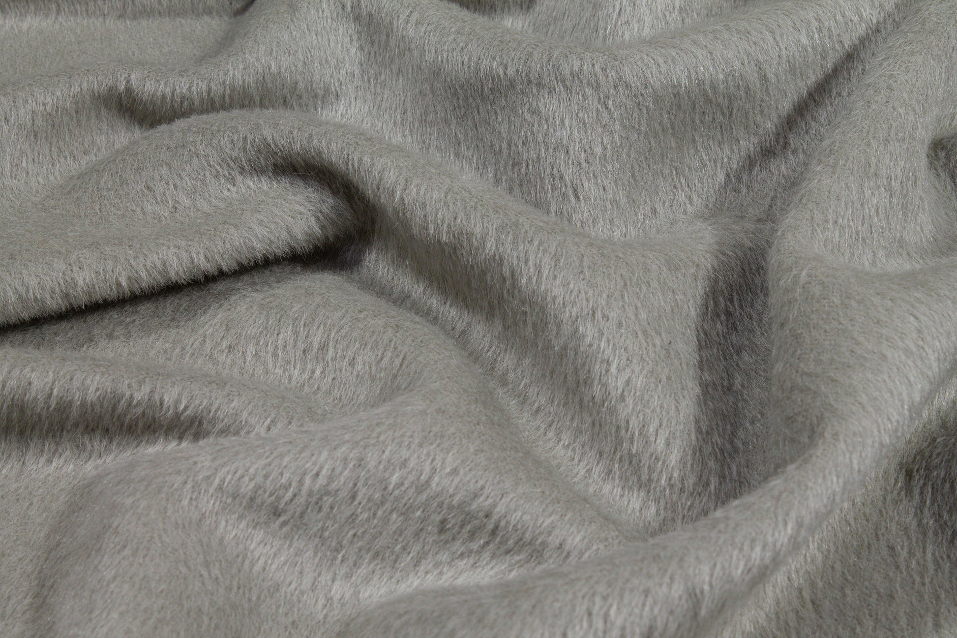 Gray Cotton Fleece Fabric - 60 Inches Wide, Sold by Italy