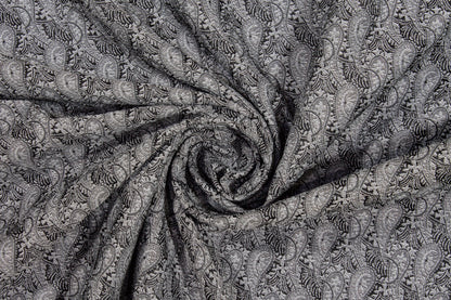 Paisley Jacquard - Gray and Black